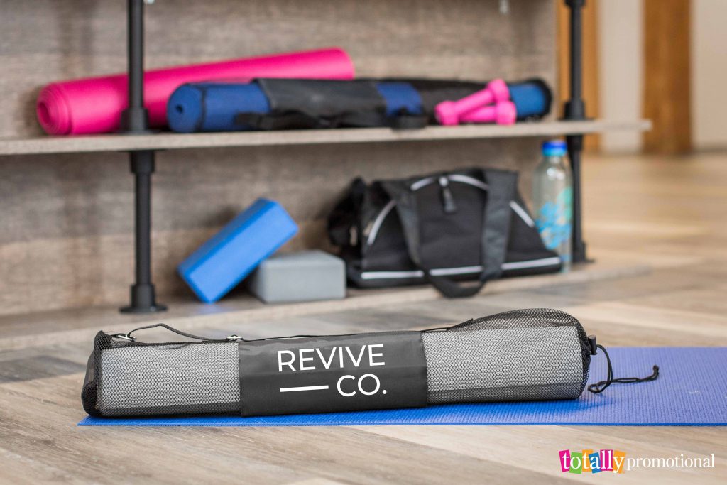 promotional yoga mat for a fitness center
