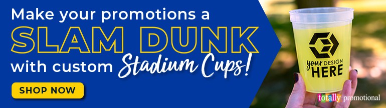 make your promotions a slam dunk with custom stadium cups