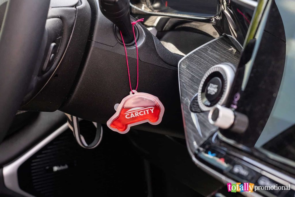promotional air freshener for a vehicle