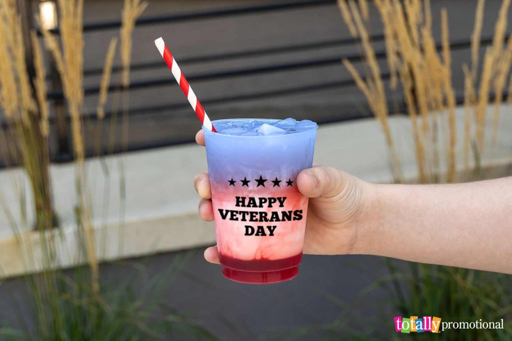 plastic cup for veteran's day
