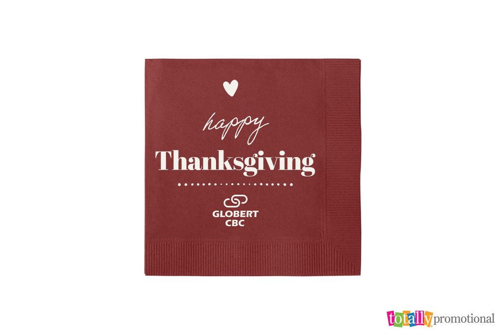 customized napkin for a thanksgiving party