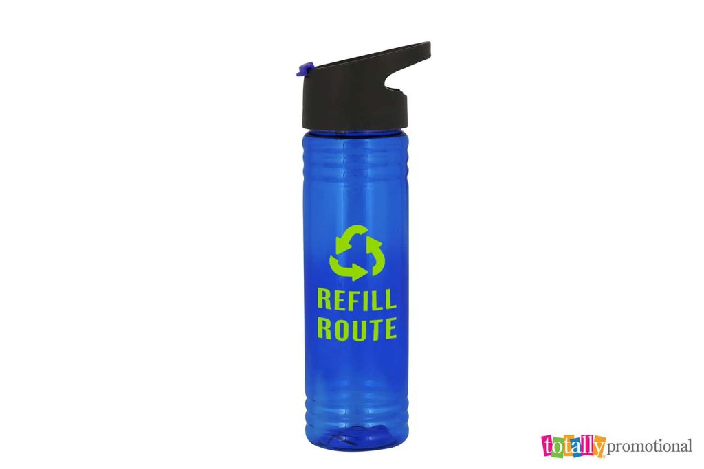 customizable 24 oz. slim fit pop up sip water bottle