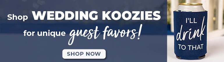 shop wedding koozies for unique guest favors