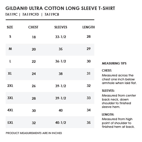 Gildan® Ultra Cotton® Long Sleeve T-Shirt | Totally Promotional