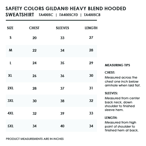 Safety Colors Hoodies - Custom Gildan® Heavy Blend™ Hooded Sweatshirt ...