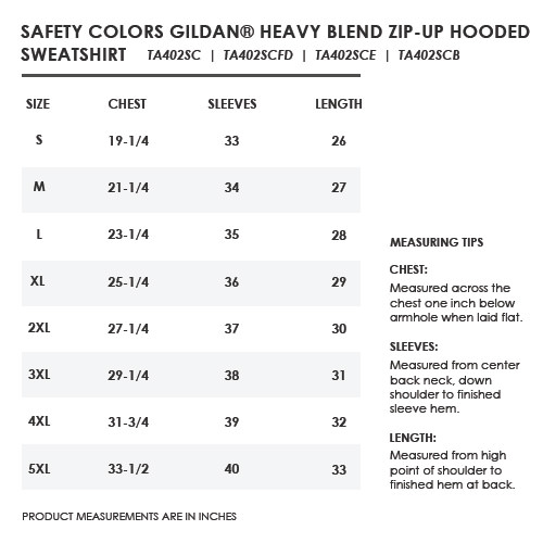 Safety Colors Gildan® Heavy Blend™ Zip-Up Hooded Sweatshirt | Totally ...