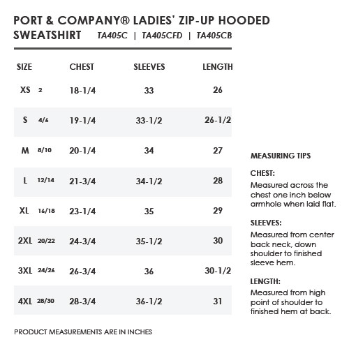 Port & Company® Ladies' Zip-Up Hooded Sweatshirt | Totally Promotional