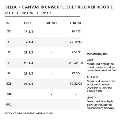 BELLA+CANVAS® Unisex Sponge Fleece Pullover Hoodie | Totally Promotional
